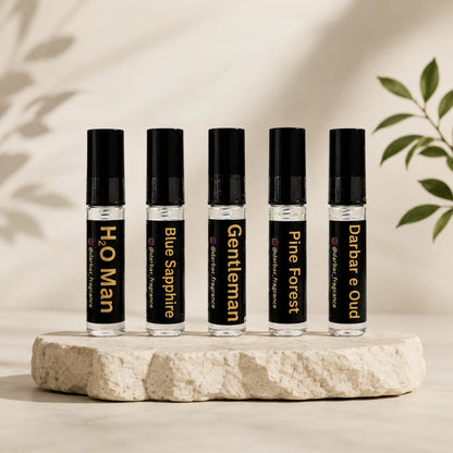 Custom Tester Box 5x5ml perfume samples by Darbar Fragrance Pakistan